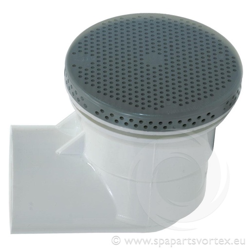 [PL-10369] 1.5 inch 90 Low Profile Suction or Drain Grey